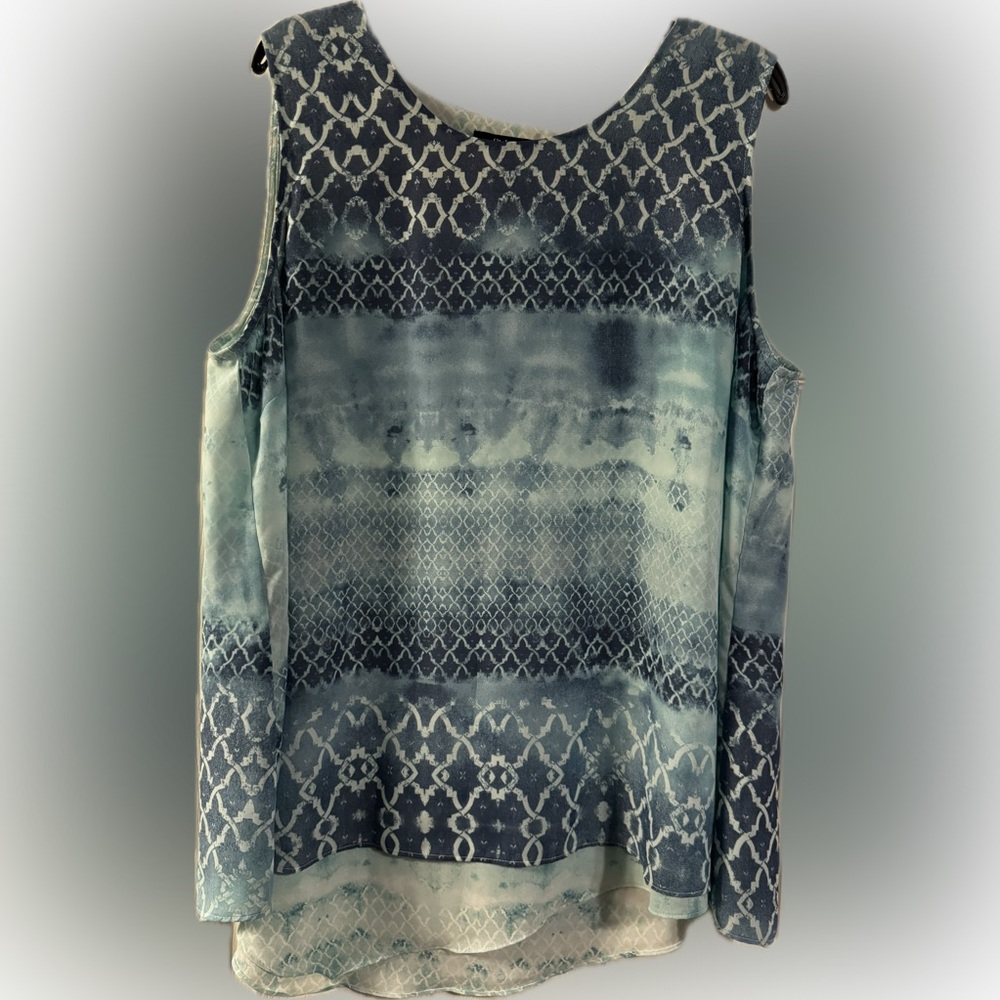 Style & Co, XL, Sleeveless Watercolor Blues